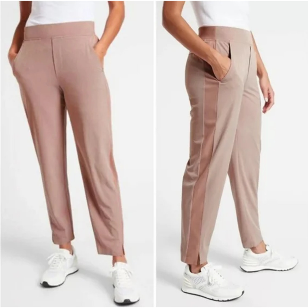 Athleta | Blush Textured Brooklyn Ankle Pants with Pockets & Stretch
